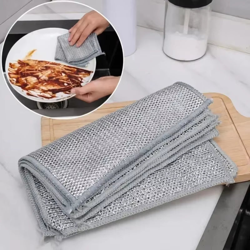 Heavy-Duty Steel Wire Cleaning Cloths