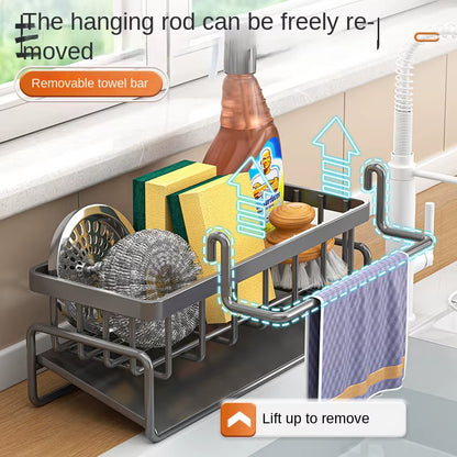 Self-Draining Sink Organizer Rack