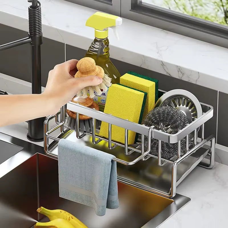 Self-Draining Sink Organizer Rack