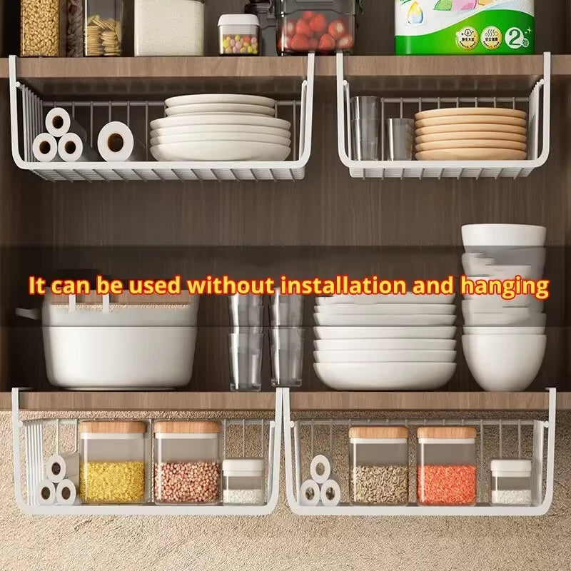 Hanging Net Basket for Under-Cabinet Storage